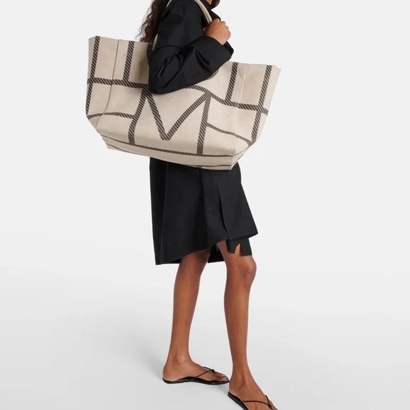 NWT Totême Monogram Canvas Tote Bag - Picture 4 of 10